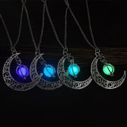 Fashion Moon Natural Glowing Stone Necklace