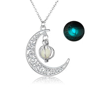 Fashion Moon Natural Glowing Stone Necklace