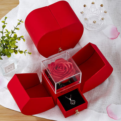 Apple Rose Necklace Jewelry Box