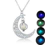 Fashion Moon Natural Glowing Stone Necklace